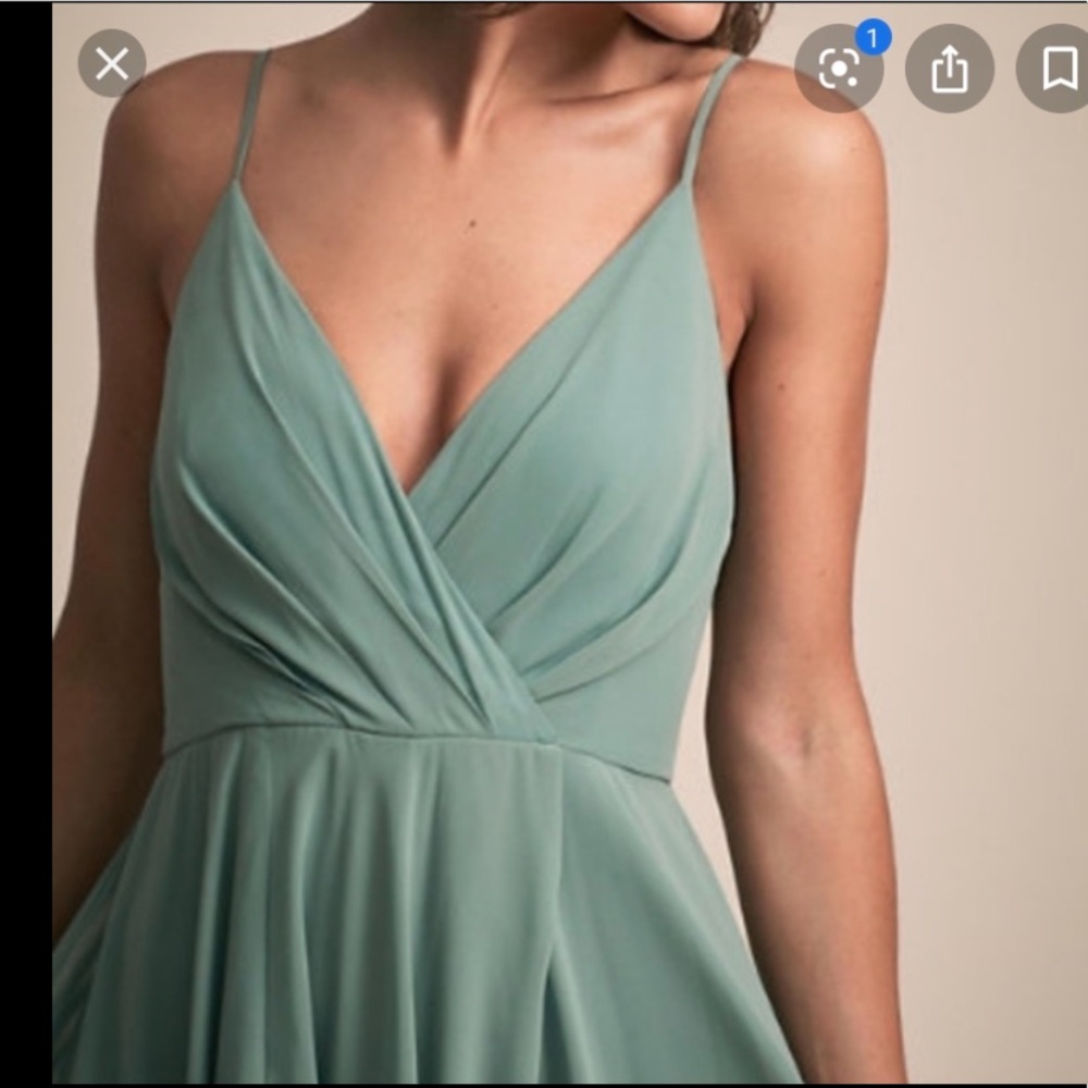 BHLDN XS Eva Dress- Moss - Picture 2 of 5